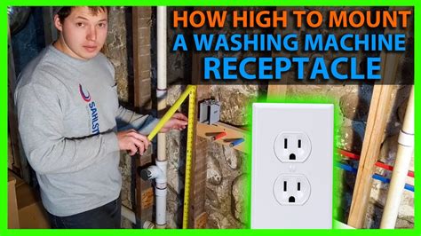 height of washer electrical outlet box|washing machine electrical outlet height.